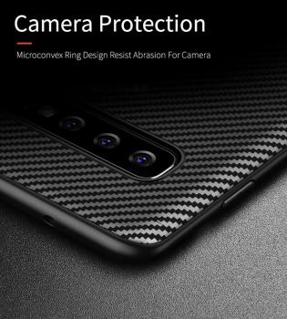 iPaky Back Cover Fashion Schutzhülle für Samsung Galaxy S10 Plus Carbon Fiber